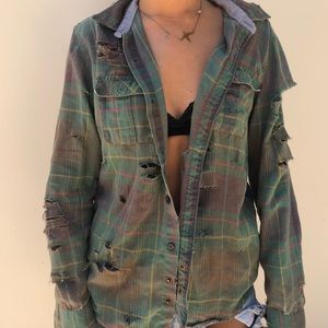 Distressed flannel